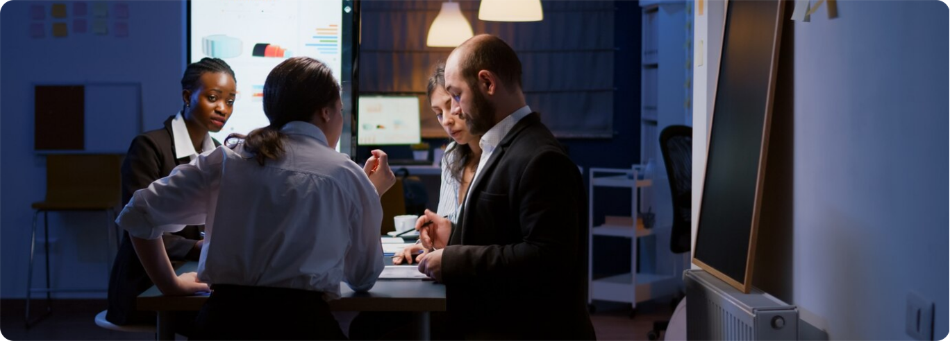 Business professionals in meeting